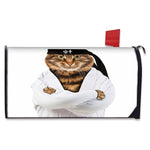 Karate Cat Print Mailbox Cover