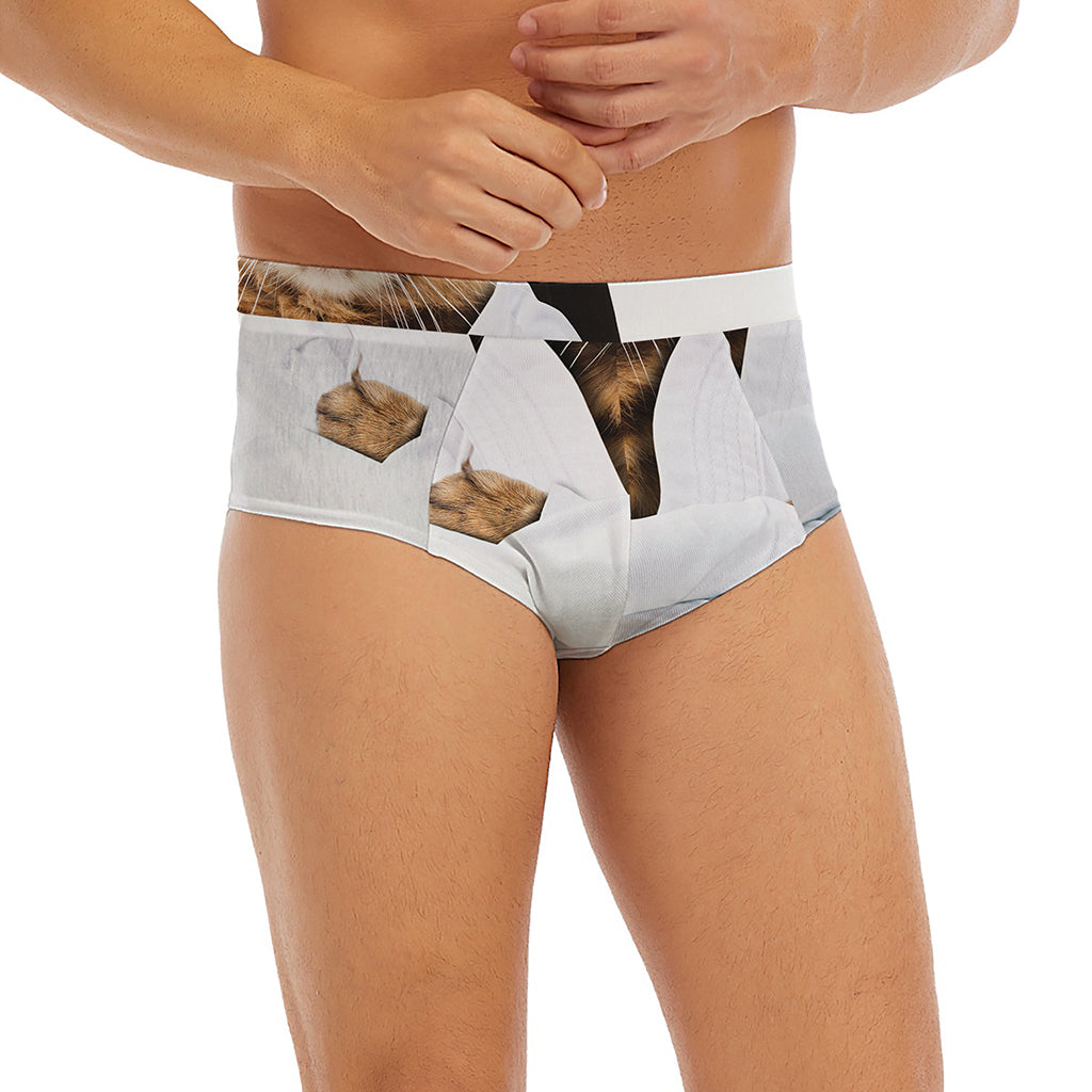 Karate Cat Print Men's Briefs