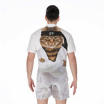 Karate Cat Print Men's Rompers
