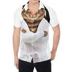 Karate Cat Print Men's Shirt