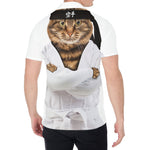 Karate Cat Print Men's Shirt