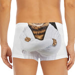 Karate Cat Print Men's Short Boxer Briefs