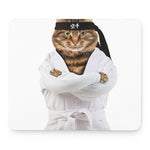Karate Cat Print Mouse Pad