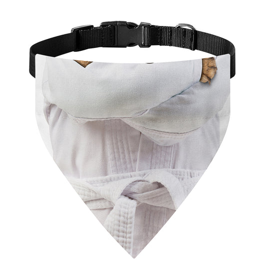 Karate Cat Print Over The Collar Dog Bandana