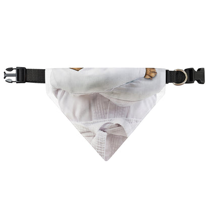 Karate Cat Print Over The Collar Dog Bandana