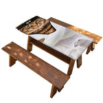 Karate Cat Print Picnic Table Cover