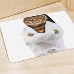 Karate Cat Print Polyester Doormat