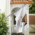 Karate Cat Print Polyester Flag