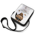 Karate Cat Print Rectangular Crossbody Bag