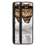 Karate Cat Print Refrigerator Handle Covers