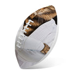 Karate Cat Print Rugby Ball