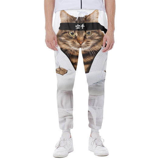 Karate Cat Print Scuba Joggers