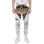 Karate Cat Print Scuba Joggers