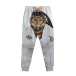 Karate Cat Print Sweatpants