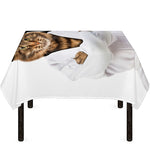 Karate Cat Print Tablecloth