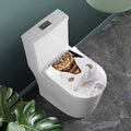 Karate Cat Print Toilet Lid Cover