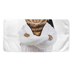 Karate Cat Print Towel