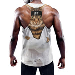 Karate Cat Print Training Tank Top