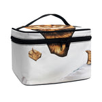 Karate Cat Print Travel Makeup Bag
