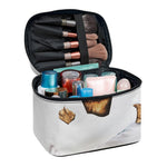 Karate Cat Print Travel Makeup Bag