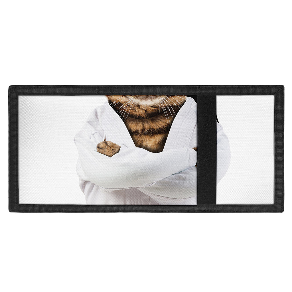 Karate Cat Print Trifold Wallet