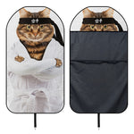 Karate Cat Print Waterproof Car Seat Cover
