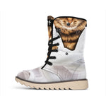 Karate Cat Print Winter Boots