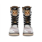 Karate Cat Print Winter Boots