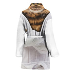 Karate Cat Print Women's Bathrobe