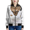 Karate Cat Print Women's Bomber Jacket