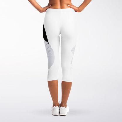 Karate Cat Print Women's Capri Leggings