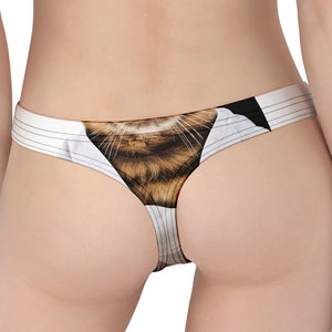 Karate Cat Print Women's Thong