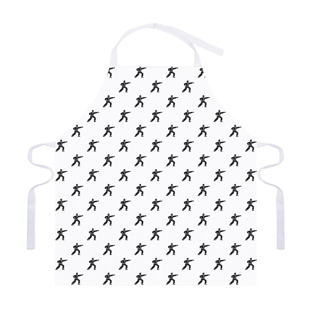 Karate Fighter Pattern Print Adjustable Apron