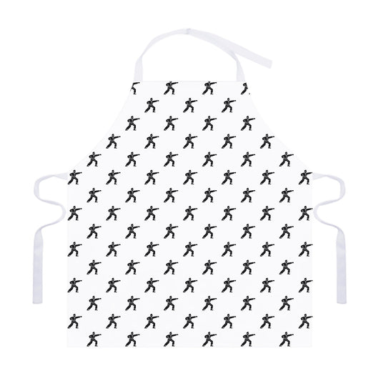 Karate Fighter Pattern Print Adjustable Apron