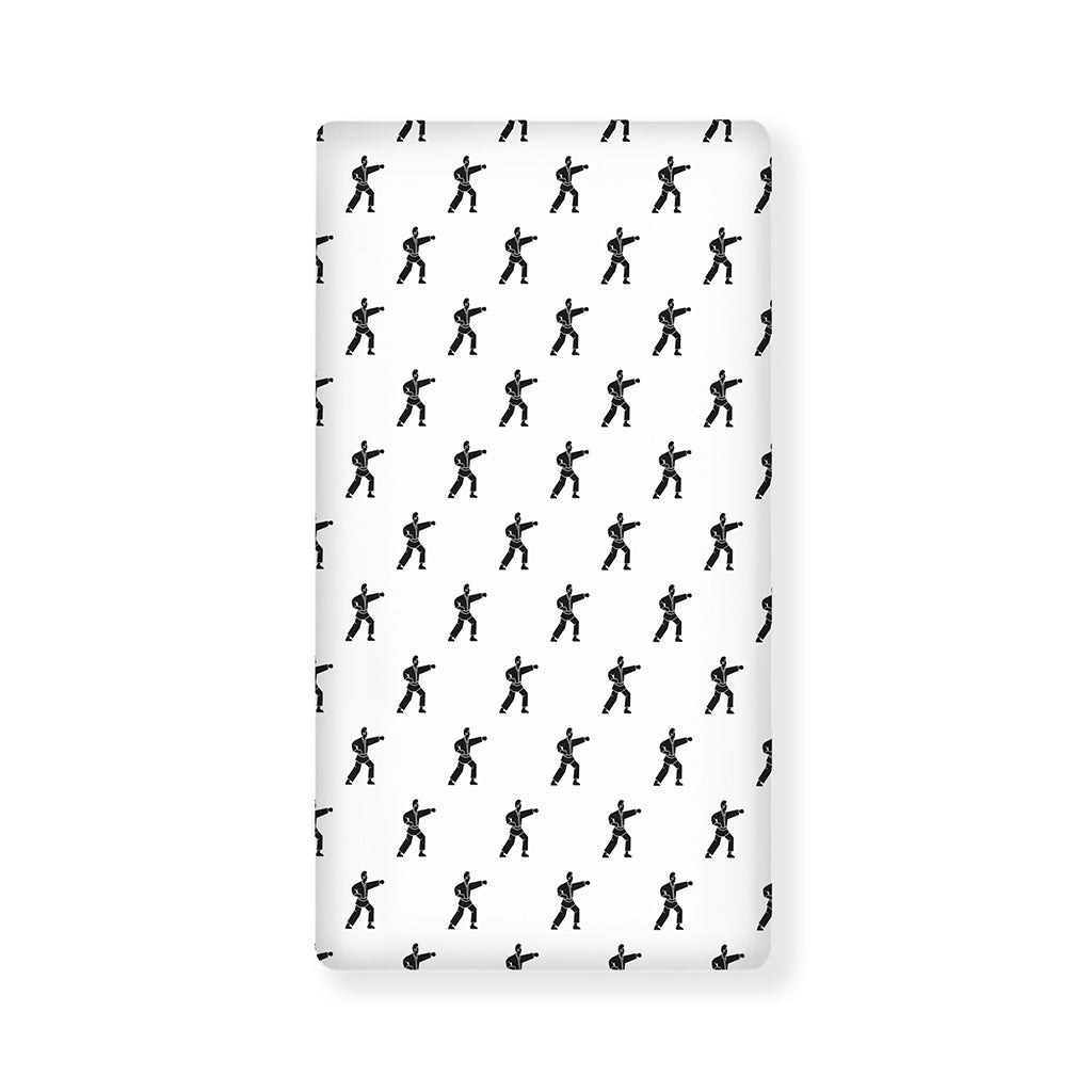 Karate Fighter Pattern Print Baby Crib Sheet
