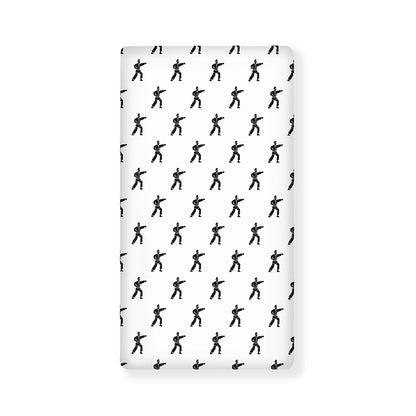 Karate Fighter Pattern Print Baby Crib Sheet