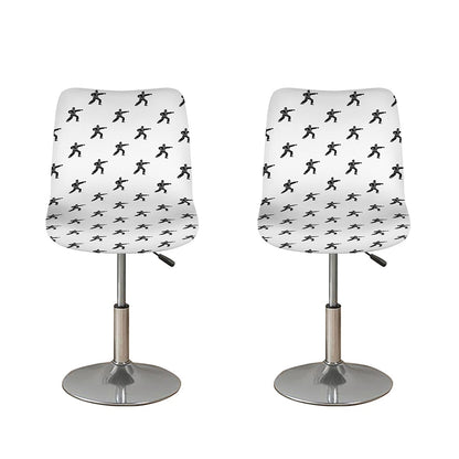 Karate Fighter Pattern Print Bar Stool Covers