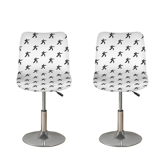 Karate Fighter Pattern Print Bar Stool Covers