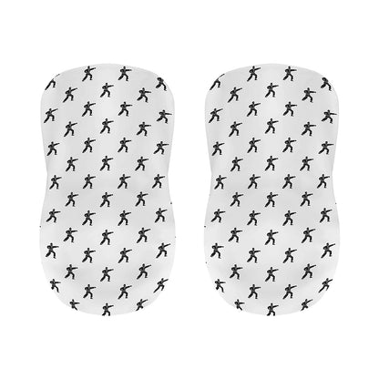 Karate Fighter Pattern Print Bar Stool Covers