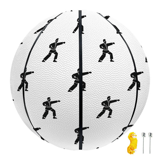 Karate Fighter Pattern Print Basketball