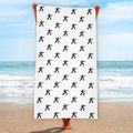 Karate Fighter Pattern Print Beach Towel