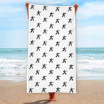Karate Fighter Pattern Print Beach Towel