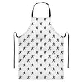Karate Fighter Pattern Print Bib Apron With Pocket