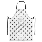 Karate Fighter Pattern Print Bib Apron With Pocket