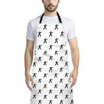 Karate Fighter Pattern Print Bib Apron With Pocket