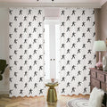 Karate Fighter Pattern Print Dimout Pencil Pleat Curtains
