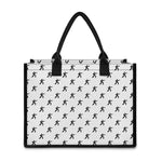 Karate Fighter Pattern Print Canvas Tote Bag