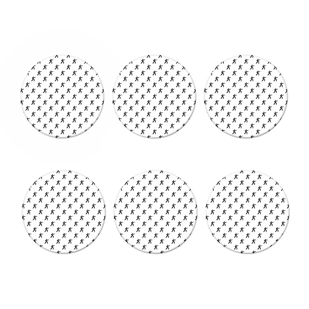 Karate Fighter Pattern Print Coaster Set