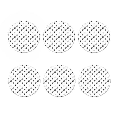 Karate Fighter Pattern Print Coaster Set