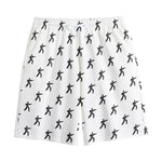 Karate Fighter Pattern Print Cotton Shorts